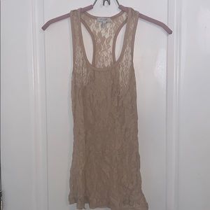 Nude Lace Racerback Top